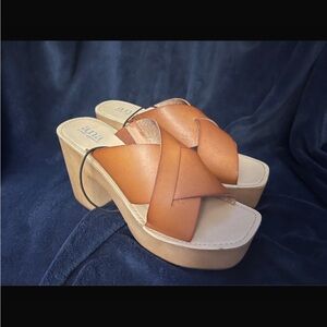 a.n.a Brown and Tan Platform Sandals